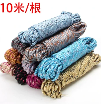 10m Outdoor Gear Travel Clothesline Anti-Slip Windproof Thickened Quilt Drying Rope Durable Nylon Binding Strap