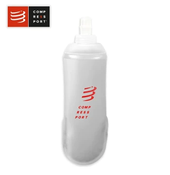 Compressport Soft Flask with Long Tube for Running, Marathons, Trail Sports, Cycling, Waist Packs, and Backpacks