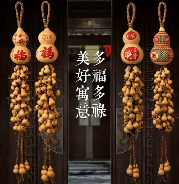 Natural Gourd String Many Sons Many Blessings Creative Home Decor for Dining Room Shop Living Room Hallway Doorway