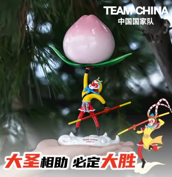 Havoc in Heaven Sun Wukong Peach Figurine - Official Team China Creative Merchandise Gift Display
