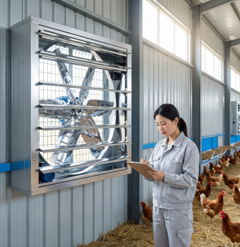 Push-Pull Negative Pressure Fan for Farms - High-Power Exhaust Fan for Chicken and Pig Coops - Strong Ventilation to Remove Ammonia