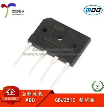 Original Genuine GBJ2510 25A/1000V Flat Bridge Rectifier Stack Silicon Bridge Rectifier