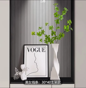 VOGUE Nordic Art Niche Wall Art Bedroom Instagram Style Display Painting Clothing Store Poster Fashion Line Decorative Painting