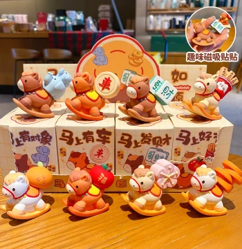 2026 Year of the Horse Original 'Instant Wealth' Desktop Ornament, New Year Gift, Creative 'Immediate Success' Zodiac Mascot for Ben Ming Nian