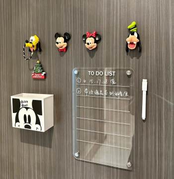 Transparent Acrylic Refrigerator Magnetic Memo Board, To-Do List, Entryway Planner, Iron Door Magnet, Instagram-Style Display