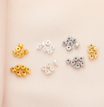14K Gold-Filled 18K Positioning Buckle Pressure Cooker Snap Button DIY Accessories Material Wire Clip Positioning Bead Finishing Clasp