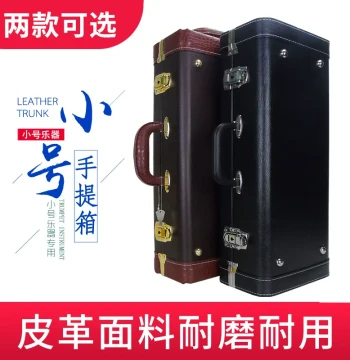 Black/Brown Universal Bb Trumpet Instrument Bag, Portable Travel Performance Case with Valve Oil and Accessories