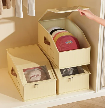 Hat Storage Box Household Baseball Cap Dust-proof Anti-crush Deformation Storage Bin Cabinet Interior Cap Organizer Tool