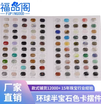 Factory Wholesale 100 Types of Natural Crystal Gemstone Name Reference Physical Sample Card, Semi-Precious Stone Color Card