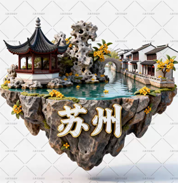 2026 New China City Suzhou Garden Metal Relief Refrigerator Magnet Pingjiang Road Cultural Creative Gift Travel Souvenir