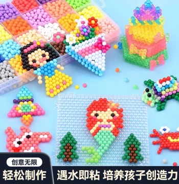 Puzzle Beads DIY Craft Toy Water Mist Sticker Art