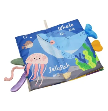 Cloth Book with Animal Tails for Chewing and Early Education