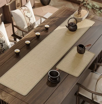 Stain-Resistant Wipeable Tea Mat, Luxury High-End Tablecloth, Strong Water-Absorbent Non-Slip Coaster, Premium Table Pad