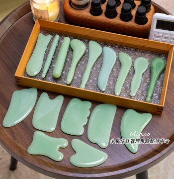 Jade Gua Sha Board Universal Full Body Meridian Scraping Stick Acupoint Face Home Body Leg Facial Head Eye Beauty Spa