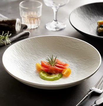 Premium White Home Serving Plates 2026 New Japanese Underglaze Bowls and Dishes Black Stylish Dinner Plates