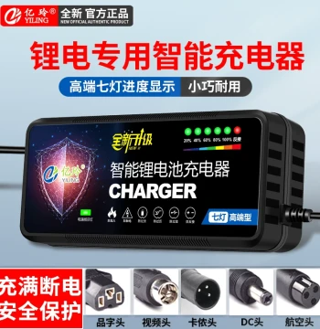 Lithium Battery Charger Dedicated for 48V, Also for 24V 36V 2A Electric Vehicle Li-ion, 60V 72V 3A Smart Original 12V