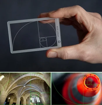 Golden Ratio Viewfinder Positioning Ruler - Fibonacci Composition View Finder