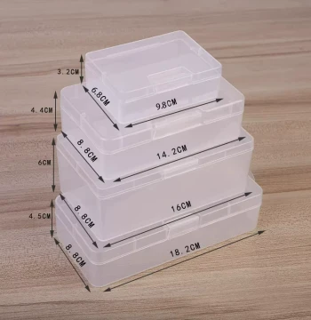 Plastic Box Rectangular Transparent Parts Storage Box Small Component Box Tool Box with Lid PP Small Box Thickened