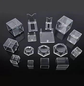 Mineral Specimen Box Mineral Crystal Display Collection Box Cube Transparent Plastic Box S3.4 S5.1