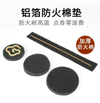 Mosquito Coil Fireproof Pad: Asbestos Pad, Incense Burner Mat, Black Aluminum Foil Agarwood and Sandalwood Burner, Flame-Retardant Cotton, Heat-Resistant Insulation Cloth