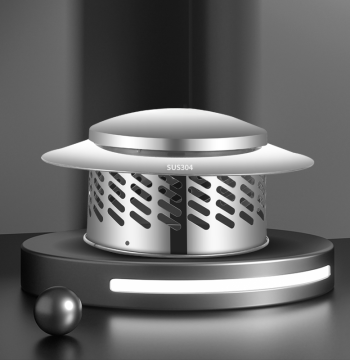 304 Stainless Steel Chimney Rain Cap Rooftop Umbrella-Shaped Wind Cap Rainproof Insect-Proof Exhaust Hood Windproof Roof Ventilation Cap
