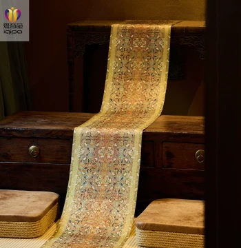 AIQIPA x Yinqiao Collaboration: Die-Feihua Mat Table Runner, Light Luxury High-End Tea Table, Chinese Zen Style Premium Tea Mat