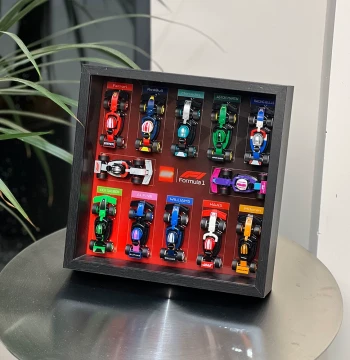 Display Case for LEGO 71049 Minifigure Series F1 Racing Car Mini Acrylic Showcase Wall-Mounted Frame Dust-Proof Storage
