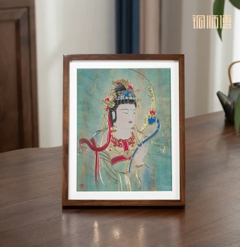 Tong Shifu Hand-Chased Copper Sculpture Painting 'Ruyi Guanyin (Desktop)' Decorative Art