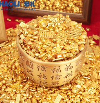 Simulation Gold Ingots, Fake Gold Bars for Attracting Wealth and Treasure, Small Ornament, Poly Basin Accessories, Perfect Ten Auspicious Mascot Decorations