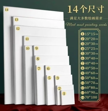 Linen Canvas Stretcher Frame for Oil Painting, Pure Cotton Oil Painting Canvas with Frame, Hand-Painted Acrylic Blank Board, Solid Wood Inner Frame, Large Size Art Supplies for Professionals and Beginners, Foldable