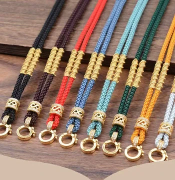 Adjustable Pendant Cord for Buddha Amulets, Jade Pendants, and Necklaces: Handwoven Rope with Buckle for Jadeite