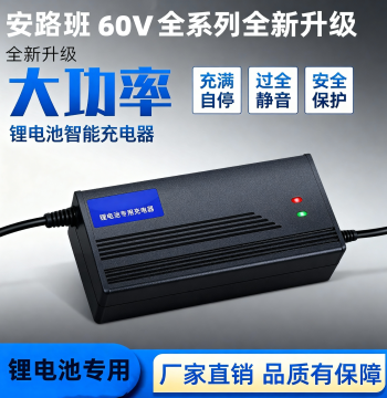 60V E-Bike Lithium Battery Charger - Compatible with 67.2V, 71.4V, 73V; 5A, 6A, 8A, 10A Output for Ternary and LiFePO4 16S/17S Packs