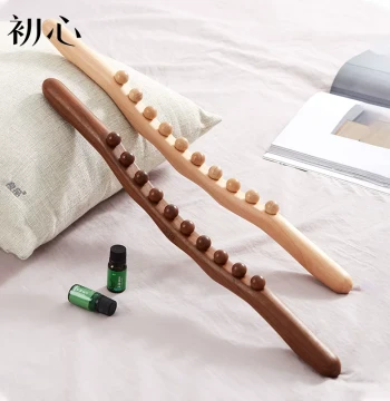 Chuxin Beech Wood Massage Roller Stick for Full Body - Universal Meridian Clearing Tool, Back Scraper, and Muscle Relief Wand