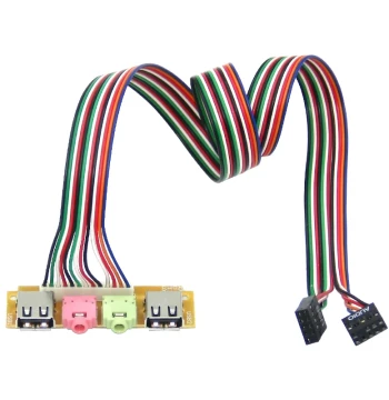 6.8cm / 7.4cm / 7.8cm Desktop PC Case Front Panel Audio USB Interface Motherboard Bracket Cable