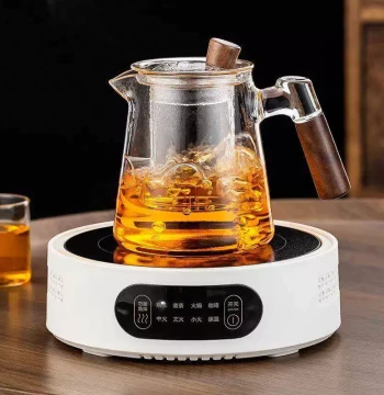 High-Temperature Resistant Tea-Water Separation Thickened Glass Teapot with Side Handle, Boiling Kettle for Home, New Chinese Style Tea Set