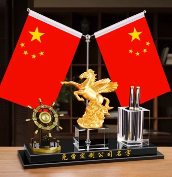 Office Decorative Ornament Light Luxury High-End Boss Desktop Pen Holder Display Stand Literary Desk Storage Gift Customization for Leaders