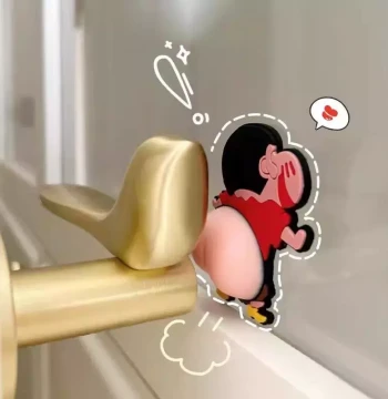 Cute Crayon Shin-chan Soft Silicone Butt Fridge Magnet - 3D Cartoon Anti-Collision Decorative Sticker for Home Use