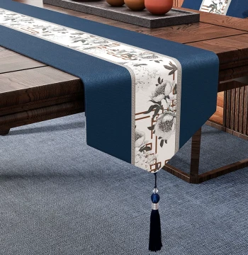 New Chinese Style Zen Table Runner: Waterproof Tea Mat with Traditional Design, Long Strip Cloth for Tea Tables and Coffee Tables
