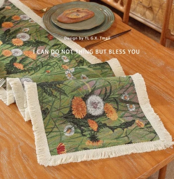 Luxury High-End American Retro Table Runner for Cabinets, Coffee Tables, TV Stands, and Dressers - Long Dust-Proof Cloth Cover