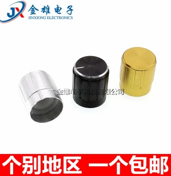 Potentiometer Knob 15*17mm Aluminum Alloy, 6MM Bore, Plum-Shaped Volume Control Cap in Gold, Silver, and Black