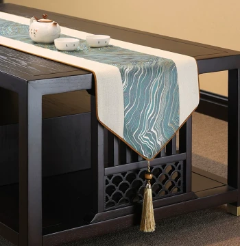 New Chinese Zen Table Runner and Cloth for Dining Tables, TV Stands, Tea Stations, and Coffee Tables, Luxury High-End Tea Mat