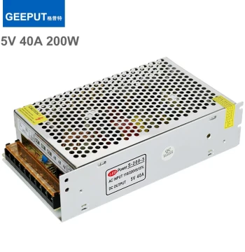 New LED Switching Power Supply 5V 40A 200W for Punched Luminous Letters Unit Boards Marquee Scrolling Screens Transformer