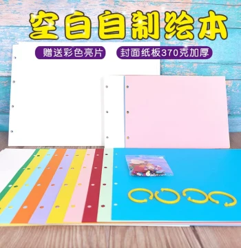 DIY Picture Book Kit for Kids, Semi-Finished Storybook Creation Pack
