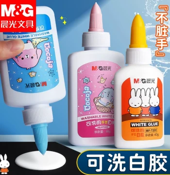 M&G White Glue for Children's Crafts - Safe, Quick-Drying, Washable, High-Viscosity Liquid Adhesive for Fiber and DIY Models; Ideal for Kindergarten Craft Classes