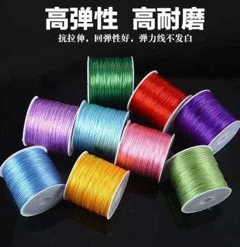Elastic Cord for Bracelets, Wear-Resistant Flat Elastic Thread for Beading, DIY Crystal Pearl Handmade Craft String