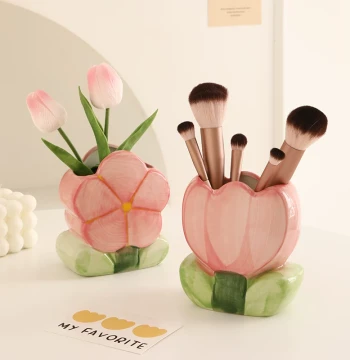 Creative Flower Pen Holder Storage Ornament Birthday Gift for Girls Best Friends Practical Niche High-End Style for Children and Girls