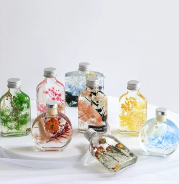 Meimuer Handmade Floral Salon Event Preserved Oil Floating Bottle DIY Eternal Flower Floating Flower Material Kit Natural