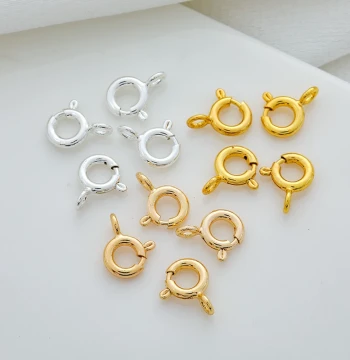 European Imported 14K Gold-Filled Color-Preserving Fine Spring Clasp DIY Jewelry Findings for Bracelets and Necklaces