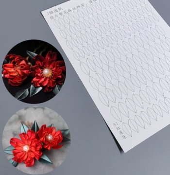 You Yu Fan Hua Group J (Nos. 43-86): Original Design Chanhua (Wrapped Flower) Intangible Heritage DIY, A4 350g Printed Cardstock