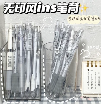 Acrylic Pen Holder Transparent Large Capacity Storage Box